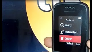 how to delete contact number in nokia 105 ss mobile [upl. by Tlevesor]