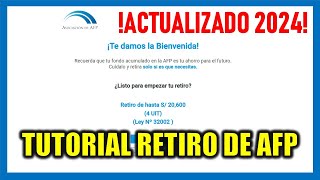 RETIRO DE AFP 2024 ACTUALIZADO Presenta así tu solicitud de retiro de AFP hasta 4 UIT S20600 soles [upl. by Surad]