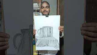 Artist 🎨🖌️ pencil ✏️ drawing ✍️👈 Sharad amp hariom reel art youtube shortsvideo drawing [upl. by Anaujnas294]