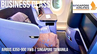 Singapore Airlines Business Class Airbus A350900 XWB  Singapore to Manila [upl. by Maury]