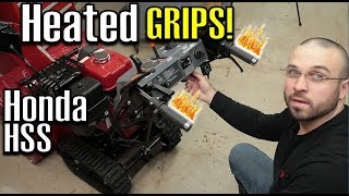 Oxford Hot Grips Heated Hand Grips Install  HONDA HSS1332ATD Track Drive Snowblower  Workshop Vlog [upl. by Keryt491]