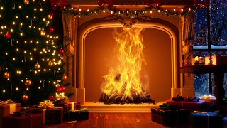 🔥🎄 Christmas Fireplace Ambience  Warm amp Cozy Christmas Fireplace for Your TV [upl. by Amirak116]