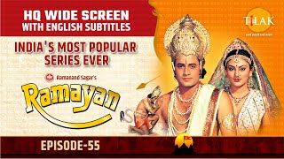 Ramayan EP 55  सुग्रीव और रावण का मल्ल युद्ध  HQ WIDE SCREEN  English Subtitles [upl. by Thenna]