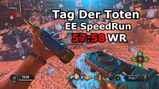 Tag Der Toten Easter Egg Speedrun World Record 5758 PS4 [upl. by Anikat]