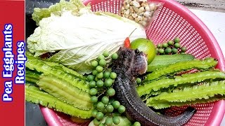 Culinary Cooking homemade food Bok Pea Eggplants Recipes [upl. by Burck]