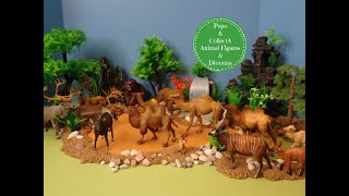 Papo amp CollectA Animal Figures Wildlife Diorama Learn Animal Names amp Facts [upl. by Navad73]