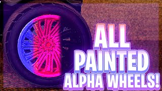 All Painted Alpha Wheels In Rocket League [upl. by Allebasi]