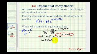 Ex Exponential Decay Function with Logarithms [upl. by Janaye]