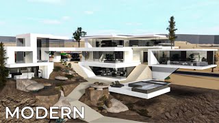 Bloxburg MANSION modern luxury house NO LARGEPLOT  House Build [upl. by Analihp]