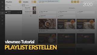 Wie erstelle ich eine Playlist innerhalb von viewneo  Digital Signage [upl. by Cusack]
