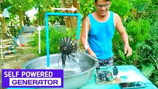 MINI HYDRO GENERATOR  SELF POWERING GENERATOR  FREE ENERGY GENERATOR [upl. by Taran]