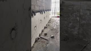 wet cladding Installation of Wall Cladding tile construction building Civilengineering [upl. by Lemahs]