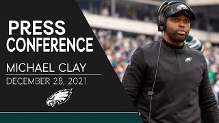 Michael Clay Talks Jalen Reagor JJ ArcegaWhiteside amp More  Eagles Press Conference [upl. by Anicul551]