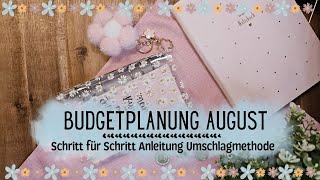 Budgetplanung August🌴 Schritt für Schritt Anleitung für Anfänger🌼 Geld Sparen [upl. by Nylaj]