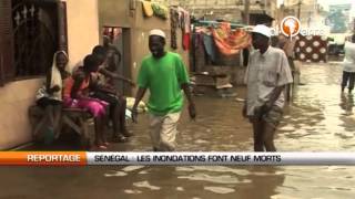 Sénégal  Des inondations font 9 morts [upl. by Wilek246]