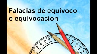 Falacia de equívoco o falacia de equivocación [upl. by Ane]