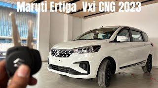 Maruti Ertiga Vxi CNG 2023❤️New Ertiga CNG BS6 Latest Onroad Price amp All Features ertigacng [upl. by Florie121]