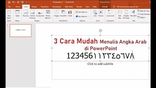 3 Cara Mudah Menulis Angka Arab di Powerpoint [upl. by Foley761]