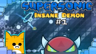 Supersonic Insane demon 1 Espero no arrepentirme  Geometry Dash Stream [upl. by Onder]