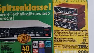 Neckermann Katalog Körting HiFi Stereo  Quadro Bausteine von 1974 Teil 1 Demo in Teil 2 [upl. by Muire]