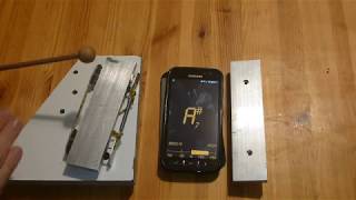 Harmonic tuning of xylophone bar with android phone [upl. by Melina]