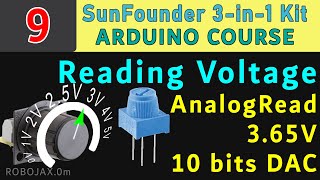 Lesson 9 Reading Voltage Using Arduino Potentiometer AnalogRead SunFounder Kit  Robojax [upl. by Gaal]