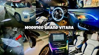 Grand Vitara Interior Modification 😍  Luxury भी Comfortable भी [upl. by Anyrb]