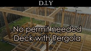 DIY Deck Part 4 How to avoid getting a deck building permit even with Pergola [upl. by Kenna]