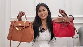 Hermes kelly 35cm vs Herbag 31cm handbag review [upl. by Aubyn170]