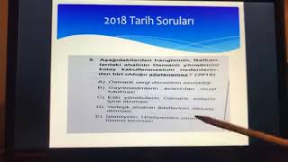 Tarih  2018 Yılı Çıkmış Sorular Çözümü [upl. by Waldo]