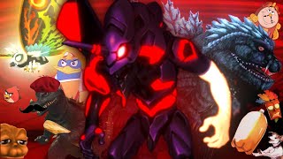 Godzilla Battle Line Evangelion Unit01 Leader Meme Matches [upl. by Anar]