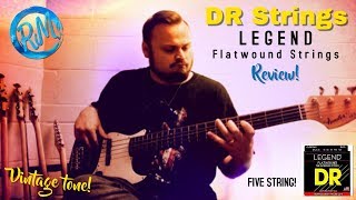 DR Strings Legend Flatwound Bass Strings Review [upl. by Nnil]