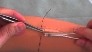 Pshaped suture making technique  Interrupted horizontal matress suture [upl. by Fawcette]