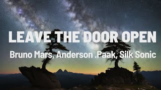 Bruno Mars Anderson Paak Silk Sonic  Leave the Door Open Lyrics [upl. by Nywloc]