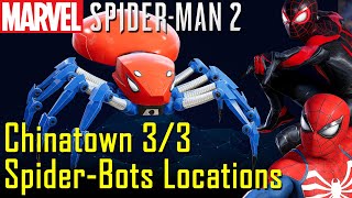 All Chinatown Spider Bots Locations  Marvels SpiderMan 2 [upl. by Katzir]