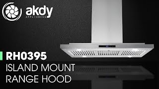 AKDY Island Mount Range Hood Model RH0395 Product Showcase [upl. by Mouldon789]