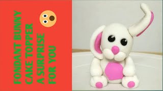 Fondant Bunny cake topperhow to make fondant bunny [upl. by Jarvis]