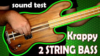 2 string Punk bass by Krappy Guitars  sound test 4K 60 fps [upl. by Olracnaig]