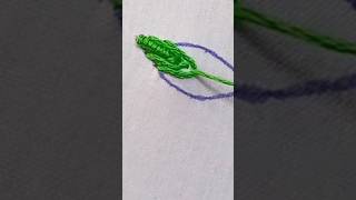 Fly Stitches Embroidery leaves 🔥shortvideo embroiderypatterns [upl. by Kirshbaum]