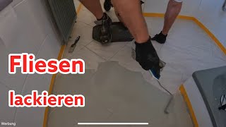 Fliesen am Boden selber lackieren DIY [upl. by Attiuqahs]