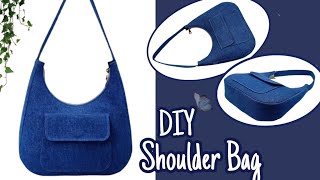 DIY Shoulder Bag Hobo Bag Tutorial amp Pattern [upl. by Benji]