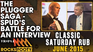 Classic Saturday Rub  Spuds Hilarious Battles To Get A Tony Lockett Interview  Triple M Footy [upl. by Bonnes]