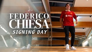 Behindthescenes with Federico Chiesa on Signing Day  Liverpool FC [upl. by Il]