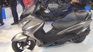 Suzuki Burgman 200 ABS Grey Matt 2017 Exterior and Interior [upl. by Ocana261]