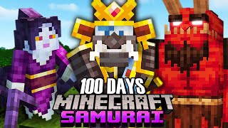 I Survived 100 Days in the EPIC SAMURAIS Mod in Minecraft [upl. by Kathie]