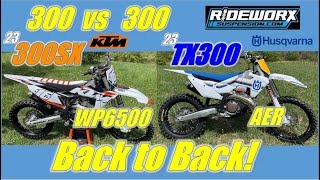 WP6500 vs AER Review 23 KTM 300SX with WP6500 kit vs 2023 Husky TX300 AER Back to Back Ride [upl. by Ary]