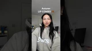 Lip combo for autumn 🐻🤍 lipsticklover lipstick makeuplover makeupvideo makeupshorts makeup [upl. by Annawit18]