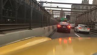 1976 Checker Cab Driving over the Brooklyn Bridge to Manhattan [upl. by Jankell]