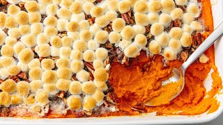 How To Make Sweet Potato Casserole With Marshmallows And Pecans  Delish [upl. by Hirai]