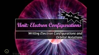 U4Day2ElectronConfigandOrbitalNotations [upl. by Enenaj247]